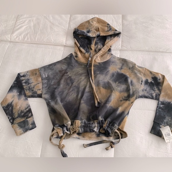 Blank NYC Tops - BlankNYC Tie Dye Cropped Hooded Sweatshirt - S